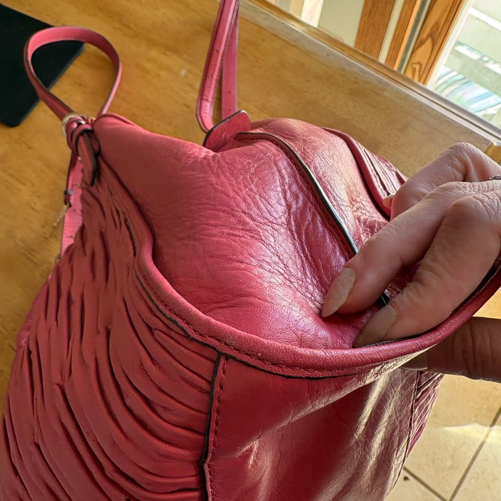 Coach Madison Carlyle 2014 pink gathered leather. Metal hangtag! - Picture 7 of 8